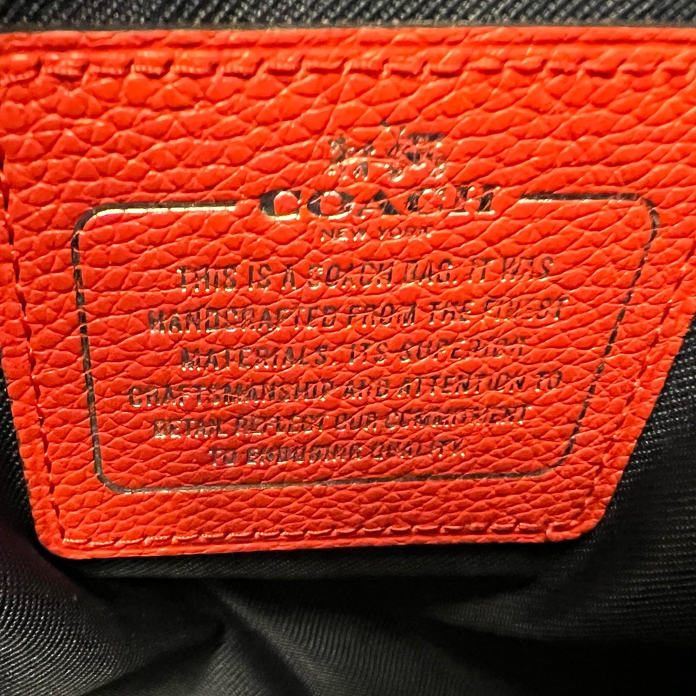 Coach.EUC.Gorgeous “NOLITA”. Pebble Leather Crossbody/Satchel.Red Floral.13X9.5" - Picture 12 of 13